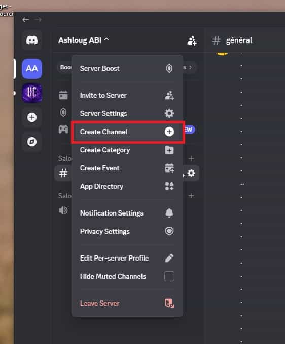 Select Create Channel