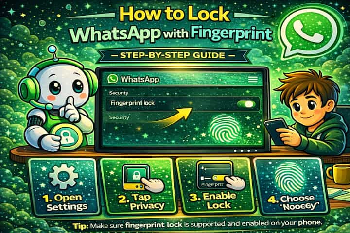Lock WhatsApp with fingerprint