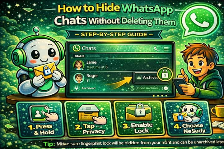 Hide WhatsApp chats without deleting